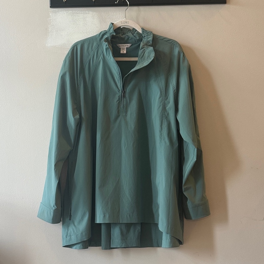 Athleta Teal Half Zip Jacket